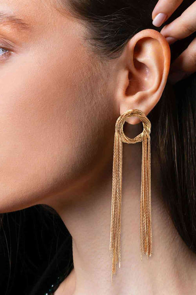 Round Shape Fringed Copper Earrings
Style: Modern
Material: Copper
Care: Avoid wearing during exercise, as sweat will react with the jewelry to produce silver chloride and copper sulfide, which causes